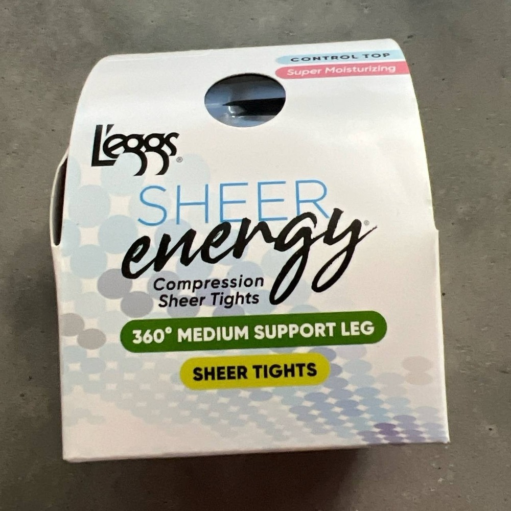 L'eggs Control Top Size Q+ Black Moisturizing Finish Sheer